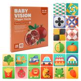 20pcs High Contrast Sensory Flash Cards with 40 Pictures for Babies - 12-36 months
